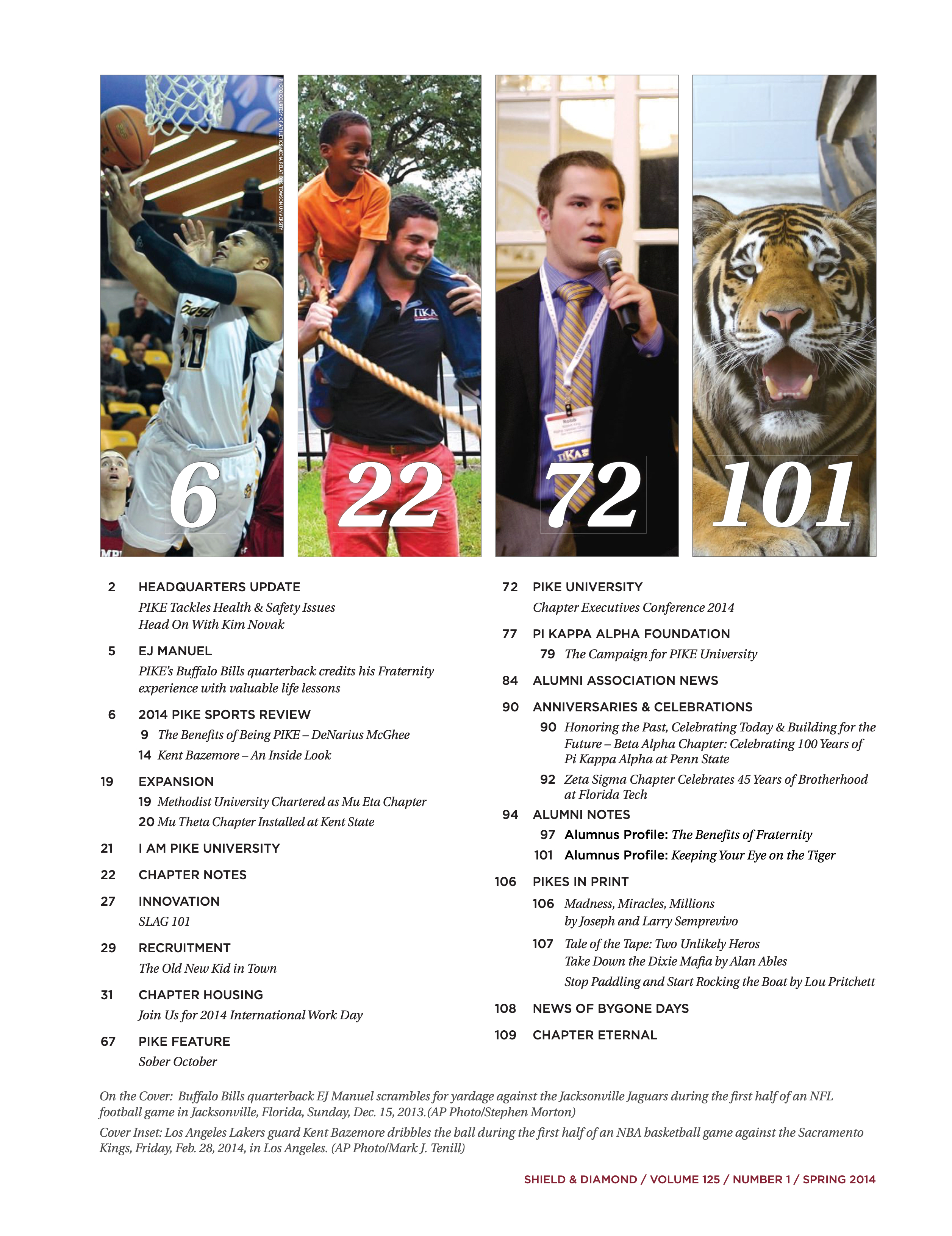 On the Cover, Spring 2014